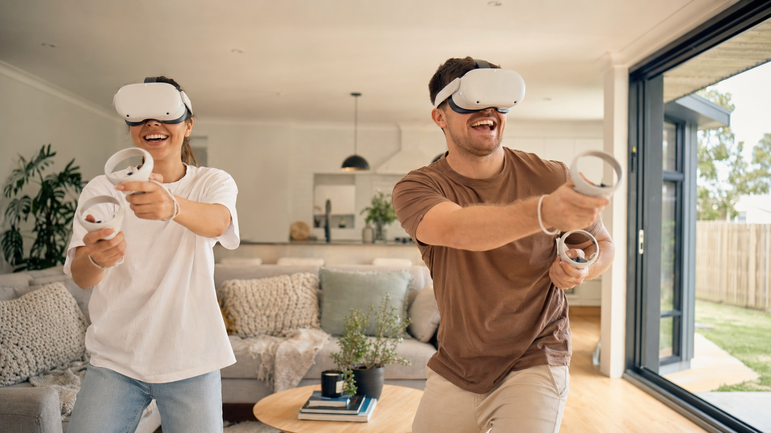 People enjoying VR gaming